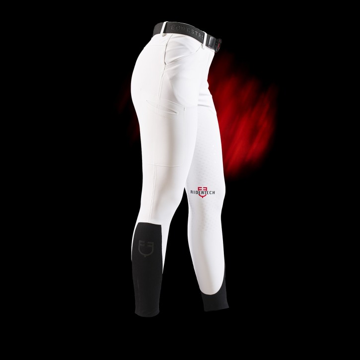 Equestro RIDERTECH Damen Reithose mit Vollgrip - weiß 32 (it 38)