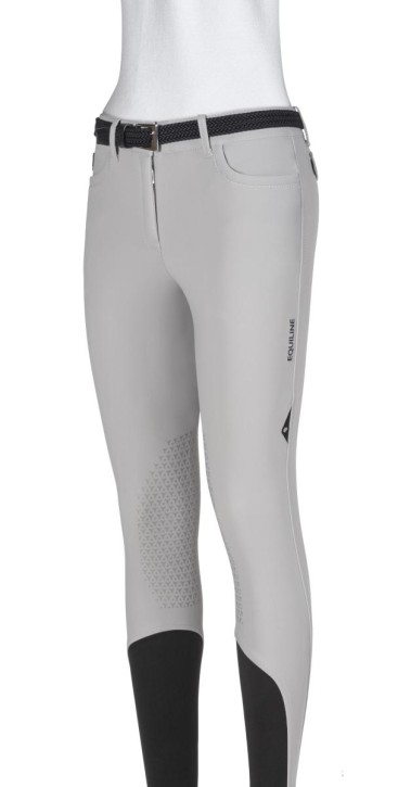 Equiline Damen Reithose Kniegrip ETRAEK Ice grau