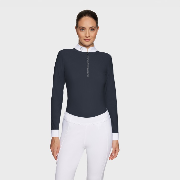 Samshield Damen Turniershirt Langarm Aloise Navy