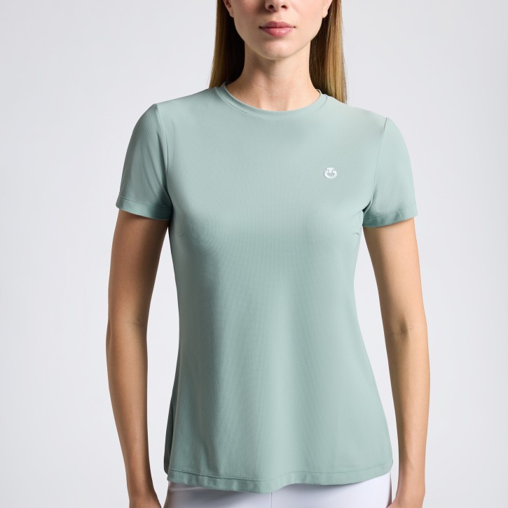 Cavalleria Toscana Damen T-Shirt mit 3D Logo light teal green M