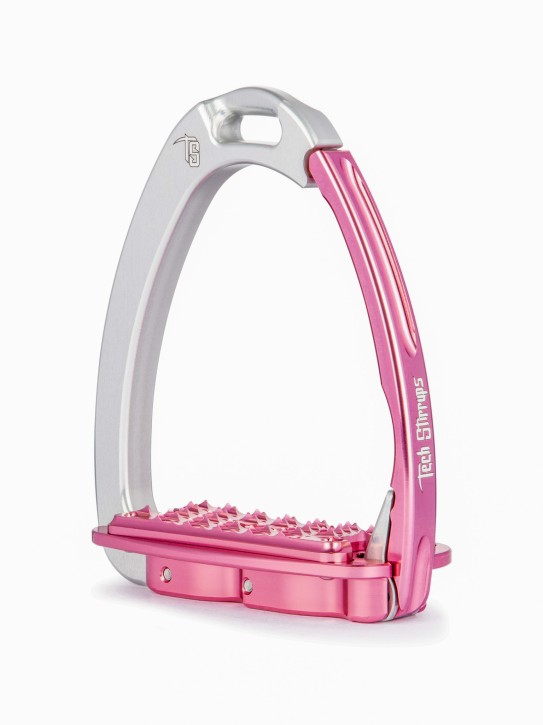 Tech Stirrups Steigbügel Venice Sloped Evo silber/pink