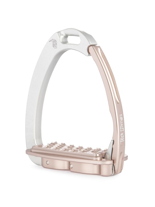 Tech Stirrups Steigbügel Venice Sloped Evo silber/rosegold