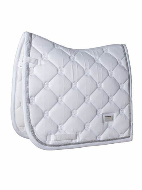 Equestrian Stockholm Dressur Schabracke White Perfection Silber Full