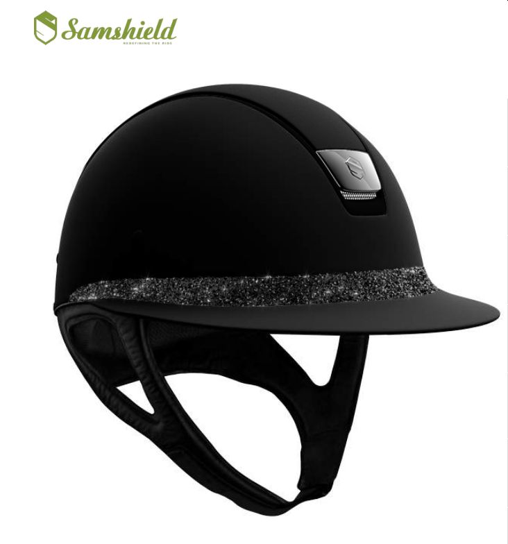 Samshield Reithelm Miss Shield Shadowmatt Standard Schwarz, Mit Band In ...