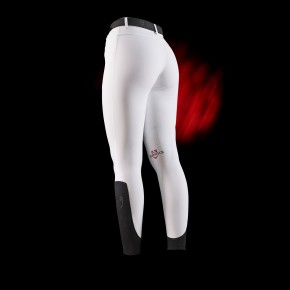 Equestro RIDERTECH Damen Reithose mit Kniegrip - weiß 36 (it 42)