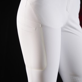 Equestro RIDERTECH Damen Reithose mit Kniegrip - weiß