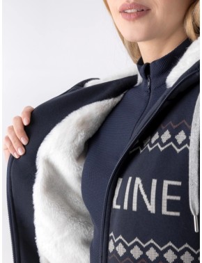 Equiline Winter-Damenkapuzenjacke Vixy blau S