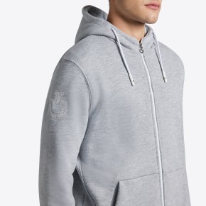 Cavalleria Toscana Zip Hoodie mit Kapuze Herren Hellgrau L