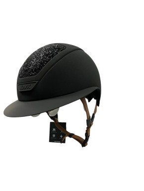 Kask Star Lady Hunter Swarovski midnight schwarz Kinnriemen beige m. Inlay 58